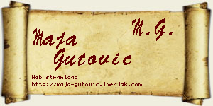Maja Gutović vizit kartica